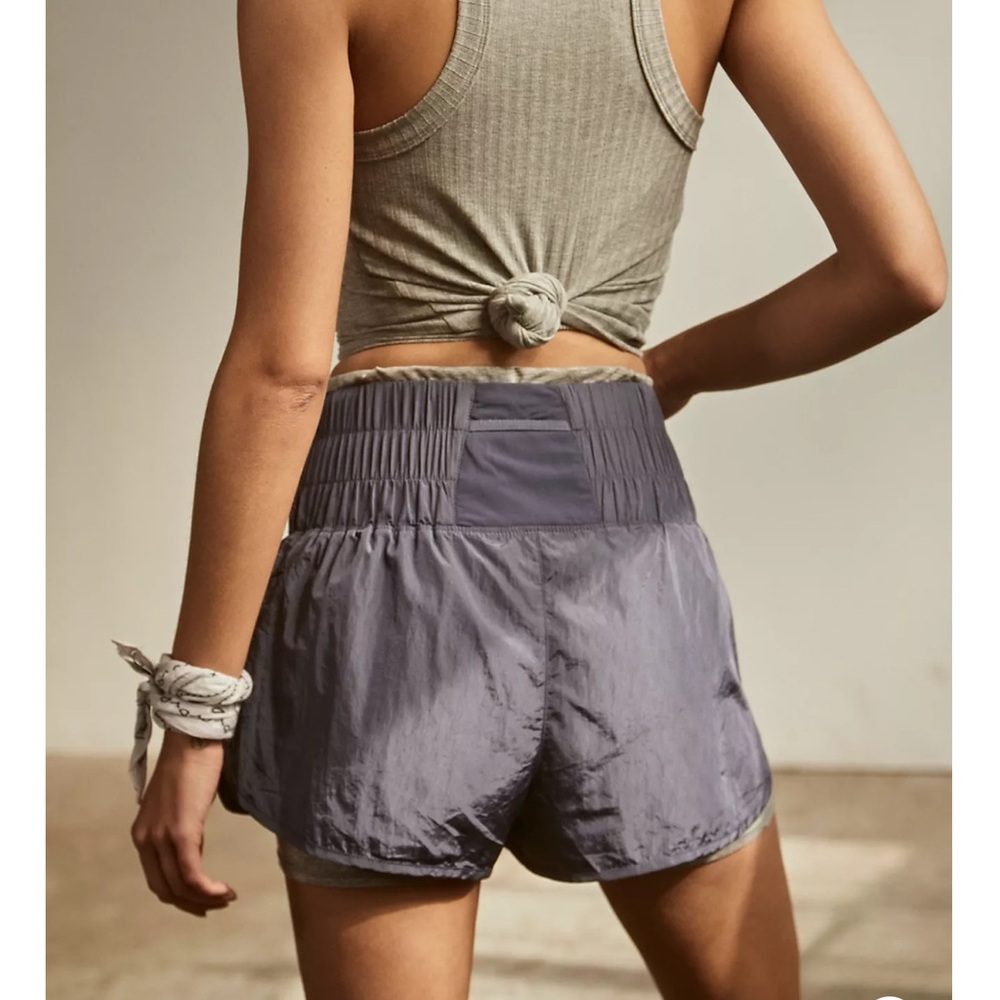 Free People Free Movement The Way Home Run Shorts NWT in Deep Sea